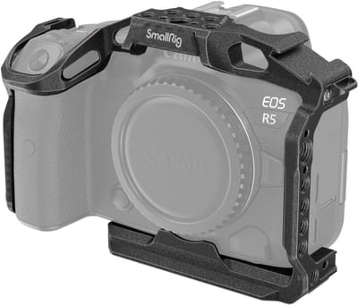 Aluminium Camera Cage voor Canon R5 R6 R5 C - Robuuste Behuizing met Stroomlijn Ontwerp voor Mirrorless Camera's - 3233B