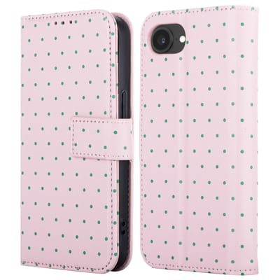 imoshion Hoesje - Geschikt voor Apple iPhone 17e / 16e - Design Bookcase smartphone - Happy Dots