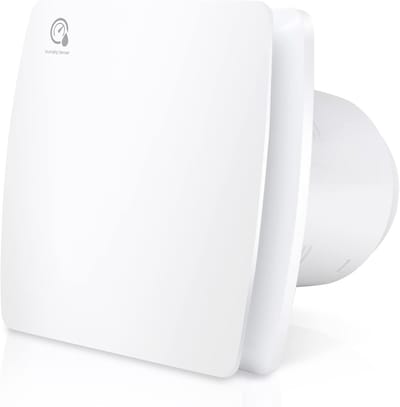 Badkamerventilator - Afzuigventilator - Vochtregulatie - Met vochtsensor - Ø 100 mm - Wit