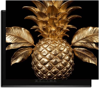 KitchenArt - Pine Luxe - Inductie Beschermer - 65x52 cm - Kookplaat Beschermer - Luxe Afdekplaat Inductieplaat - Anti-slip & Oprolbaar - Beschermmat Inductiekookplaat