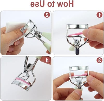 50 stuks vervangende rubberen navulpads voor wimperkrulspelden met opbergdoos, duurzame en flexibele krultang accessoires voor perfecte krullen