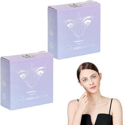 2-Pack 10m Vooraf Geïmpregneerde Mapping Draad voor Permanente Make-up en Microblading Accessoires - Ideaal voor Oogbrows en Tekenwerk