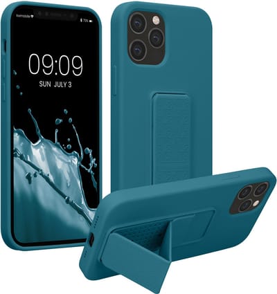 kwmobile back cover voor smartphone - geschikt voor Apple iPhone 12 / iPhone 12 Pro - 1x beschermhoesje van kunststof - In mat petrol