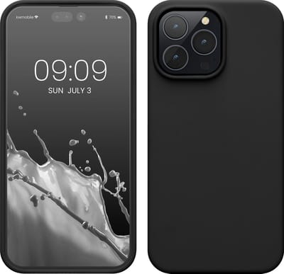 kwmobile telefoonhoesje geschikt voor Apple iPhone 14 Pro Max - Hoesje met siliconen coating - Smartphone case in zwart