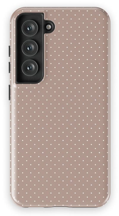 Micro Dots Tough Hoesje Samsung Galaxy S23 | Geschikt Voor Mag | Stippen Motief Backcover Samsung Galaxy S23 Mocha Confetti