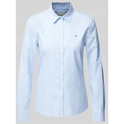 Gant Slim Stretch Oxford Overhemd Met Lange Mouwen Blauw 34 Vrouw