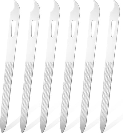 Nagelvijlenset van Metaal - 6 Stuks Dubbelzijdige Manicure en Pedicure Vijlen