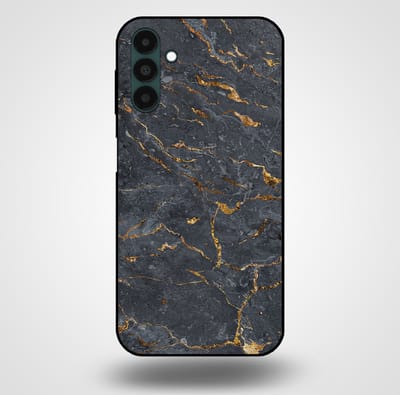 Smartphonica Telefoonhoesje voor Samsung Galaxy A04s met marmer opdruk - TPU backcover case marble design - Goud Grijs geschikt voor Samsung Galaxy A04s