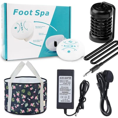 Detox Elektrische Voetmachine Ionische Reiniging Voetbad Hydrotherapie Massage Vibrat Care Array Verlicht Stress Spier Gezonde Massager EU Plug