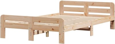 Bedframe Grenenhout - Houten Beddenframe - Goede Nachtrust - Massief Hout - 120x190 cm - Naturel