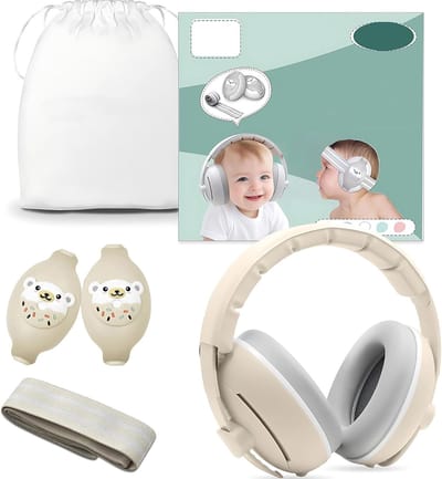 Oorkappen voor baby's, 2-in-1 gehoorbescherming, geluiddempende koptelefoon voor kinderen, ideaal voor lawaaierige omgevingen, voorkomt gehoorschade en zorgt voor comfort