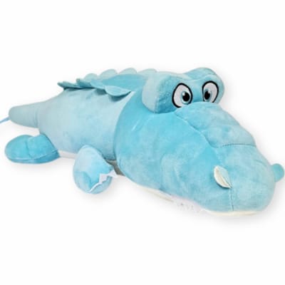 Krokodil Blauw Pluche Knuffel 35 cm - Speelgoed Knuffels voor Kinderen Jongens Meisjes - Crocodile Plush Toy - Aligator knuffel