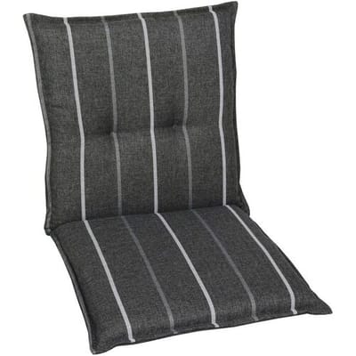 GO-DE TEXTIL Tuinkussen (Stoelkussens voor stoelen met een lage rugleuning, antraciet)