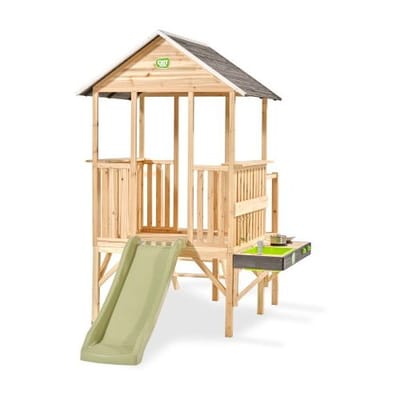 EXIT Panorama 350 Houten Speelhuis - met Glijbaan & Speelkeuken - Speelhuisje voor Buiten - FSC Hout - Kinderen
