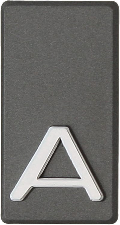 Domino® Deurnummer Letter Zelfklevend INV - "A" - Grafiet - Woonhuisnummer Hotelkamernummer 40x47mm - Huisnummer Brievenbus Adresnummer Stickers - Huisnummerplaatje - Deur en Kamernummer - Lockernummer