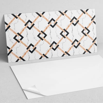 Coloray Wandpanelen Zelfklevend - Geometrische marmerpatronen PVC Wandpaneel - 100 cm x 50 cm - Zwart Wandbekleding Zelfklevend - 1 stuk - Texturen Wandpanelen Zelfklevend - Wandbord Keuken - Wandpaneel Badkamer