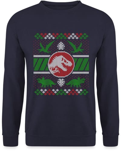 Jurassic World Kerstmis Ontwerp Met T-Rex Sweater Heren