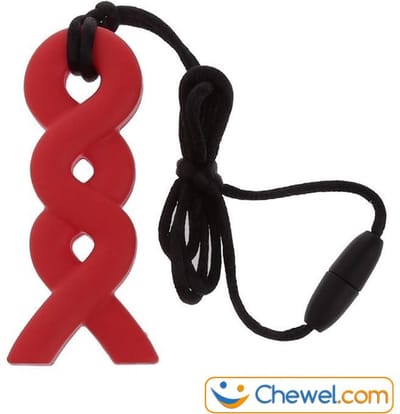 Bijtketting Kauwketting | Happy Waves | 4 kleuren | Rood | Chewel ®
