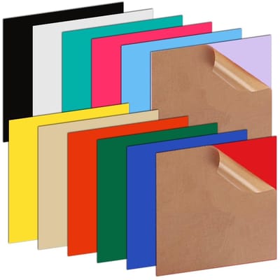 Acrylaatplaten Set van 12 Stuks, 30.5 x 30.5 cm, Geschikt voor Laser Snijden, DIY Projecten en Schilderen met Translucente Kleuren