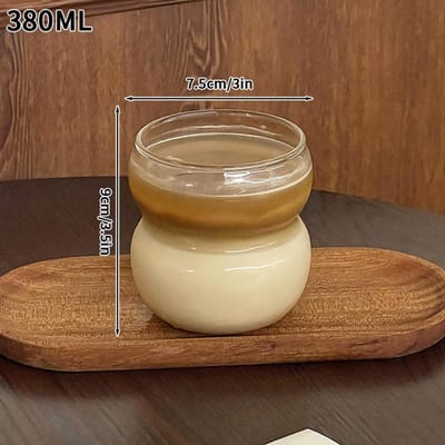 Transparant Drinkglas Beker Creatieve Golfvorm IJskoffie Tumbler Beker Sap Melk Thee Mok Drinkware Waterglazen Rimpel Mok AS PICTURE