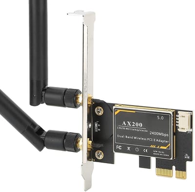 Allecto - 3000 Mbps WiFi 6 - Dual-band Draadloze Netwerkkaart - Snelle verbinding - PCI Express - 5G ondersteuning - Geschikt voor Linux en Chrome ...