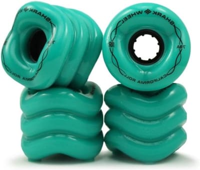 Skateboard Wielen - California Roll - Stedelijk Cruisen - Uniek Golfontwerp - 60mm 78A - Turquoise