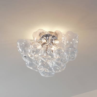 Lucande - plafondlamp - 4lichts - Glas, ijzer - H: 32 cm - G9 - transparant, chroom