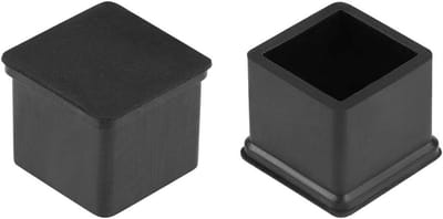 Meubeldopjes Vierkant - Beschermdoppen Poten - Vloer Beschermen - Anti-slijtage - 20mm x 20mm - Zwart