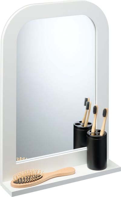 badkamerspiegel met opbergruimte - 54 x 38 x 8,5 cm - wandspiegel - wit