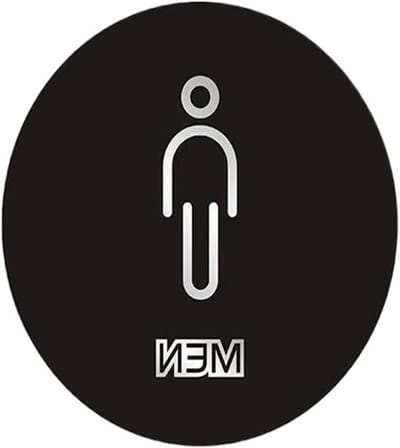 Toiletbord - Deurplaat WC - Locatie Aangeven - Duurzaam Aluminium - 16x16cm - Zwart