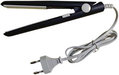 2-in-1 Mini Stijltang - Zwart - Draagbare Keramische Krultang voor Glad en Krullend Haar - Voor Vrouwen en Mannen