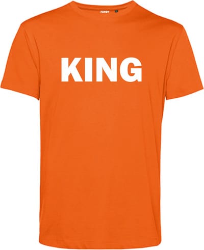T-shirt King | Koningsdag kleding | oranje shirt | Oranje | maat XS