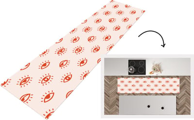 Keukenloper - Loper keuken - Boho - Oog - Patronen - 200x50 cm - Keukenloper vinyl