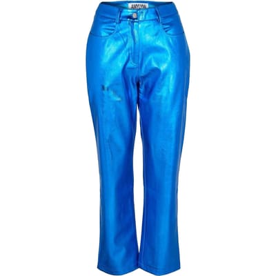 AmyLynn Dames/Dames Metallic Broek (Blauw)