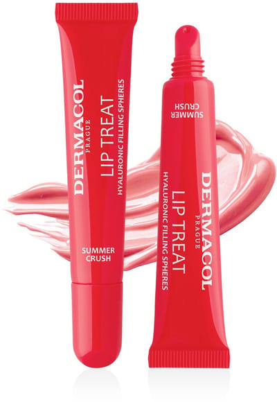 Dermacol Lip Treat Lip Balm - Vegan Hydratatie - Glossy Finish - Summer Crush - Voor voller Effect - Voedende Olijfolie