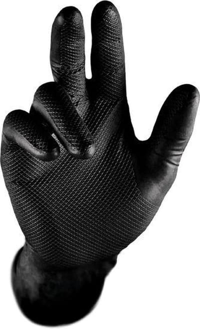 Gripster Werkhandschoen extra grip | Extra sterk Nitril handschoen  Zwart - maat XXL - 50 stuks