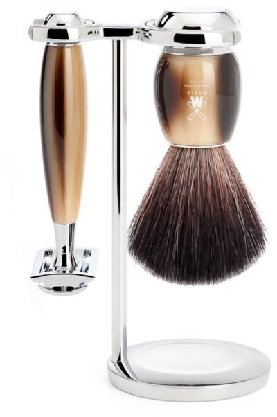 MÜHLE -Scheerset 3-delig -Vivo -Hoornbruin -Saf.Razor