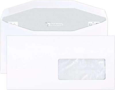 Clairalfa witte enveloppen 114x229mm venster rechts 45x100mm machinegeschikt 500 stuks