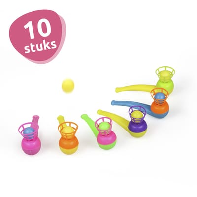 Isa's Friends® - Uitdeelcadeaus Blaaspijpje met Balletje - 10 stuks