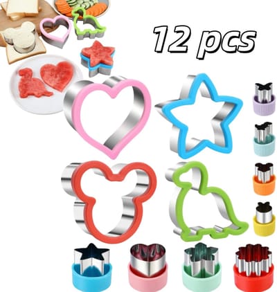 12-delige set - 3D kerstbakvormen - Prachtig vormgegeven - Vormpjes voor desserts - 10 cm - Voor het bakken van feestelijk gebak - Verkrijgbaar in groen, blauw, rood, groen en zilver