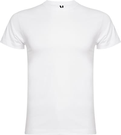4 Pack Wit t-shirts Roly Braco 180 gram Premium maat S