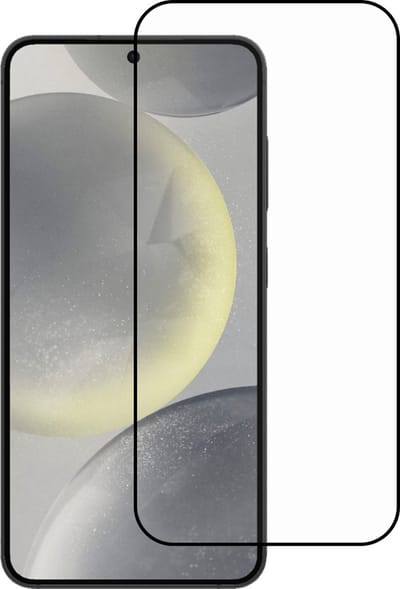Smartphonica Screenprotector Geschikt voor Samsung Galaxy S24 - Full Cover Tempered Glass with Round Edge - Gehard glas met Afgeronde Hoeken geschikt voor Samsung Galaxy S24