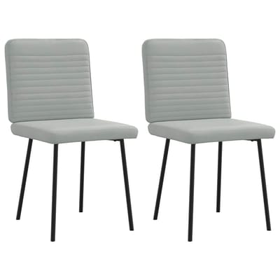vidaXL - Eetkamerstoelen - 2 - st - fluweel - lichtgrijs