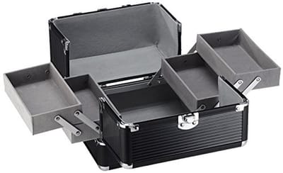 Designer Make-upkoffer en Sieradenvak - Zwart, 21 x 17 x 17 cm