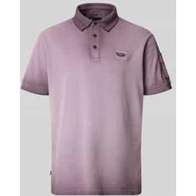 regular fit poloshirt met labelstitching