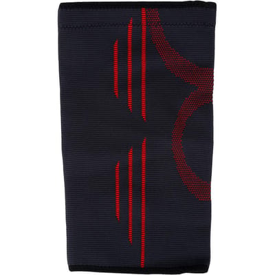 Support Élastique de Sport Ceinture Manchon Bandage Enveloppant Volley-ball Football Genouillère Noir Rouge M M