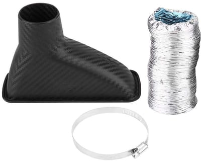 Dailygoody - Universele Auto Voorbumper Luchtinlaat - Turbo Inlaatpijp Kit - Vierkant - Verbeterde Rijervaring - Geschikt voor de meeste voertuigen
