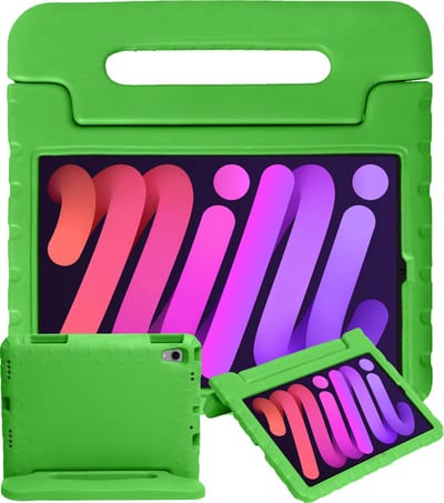 Hoesje - Geschikt voor Apple iPad Mini 6 (2021) - 8.3 inch - 6e Generatie - Kinderhoes Shockproof Bumper - Kidsproof Case - Tablethoes - Kinder Hoes Cover - Groen