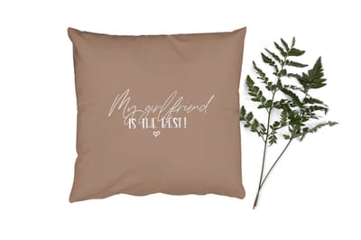 Sierkussens - Kussentjes Woonkamer - 50x50 cm - Vriendin - My girlfriend is the best! - Spreuken - Quotes