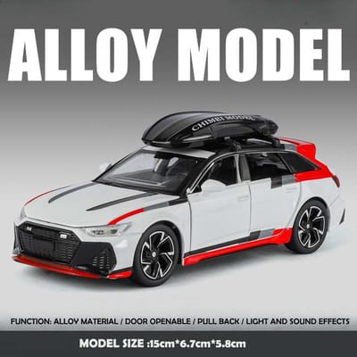 Diecast 1/32 Schaal Rs6 Stationwagon Legering Auto Model Simulatie Toerwagen Speelgoed Voor Kinderen Jongen Cadeau Verzameling Miniature Auto